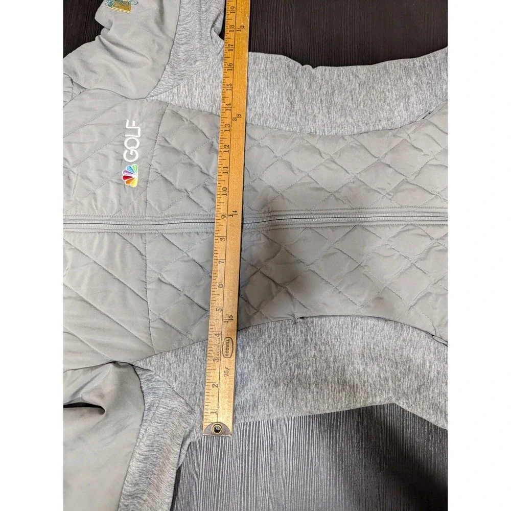 Adidas Womens Golf Jacket Quilted Full‎ Zip NBC The Presidents Cup Gray S